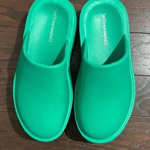 Jeffrey Campbell Women Vibrant Green Slippers